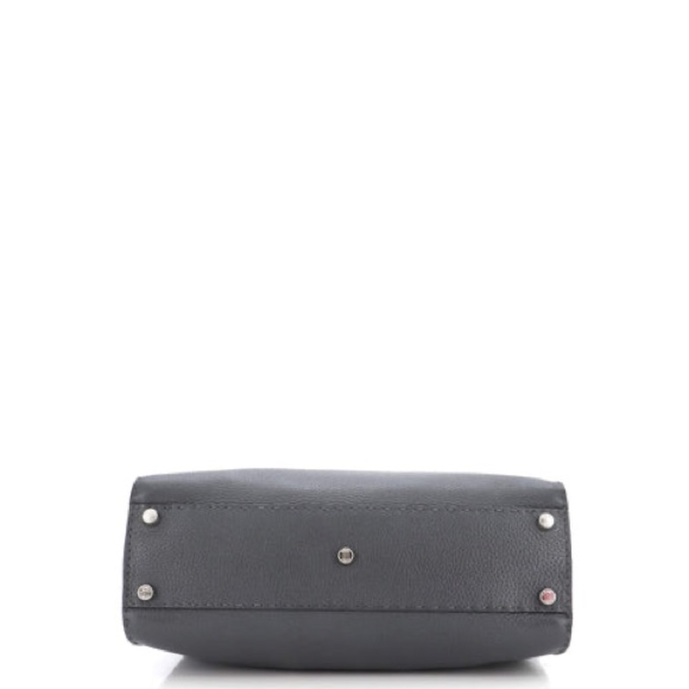 Fendi Grey Selleria Leather Peekaboo Shoulder Bag - Picture 4 of 11